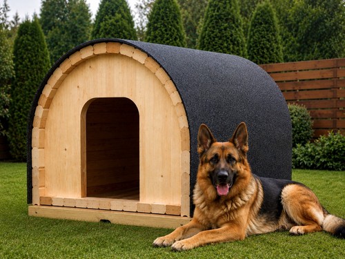 Premium doghouse solid - l, wood
