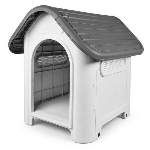 Plastic dog kennel - dog, house