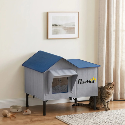 Heated cat house weatherproof - house,