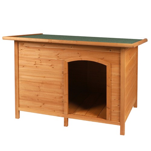 80cm elevated wooden dog - wooden,