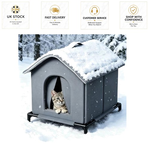 Insulated outdoor cat - cat, house