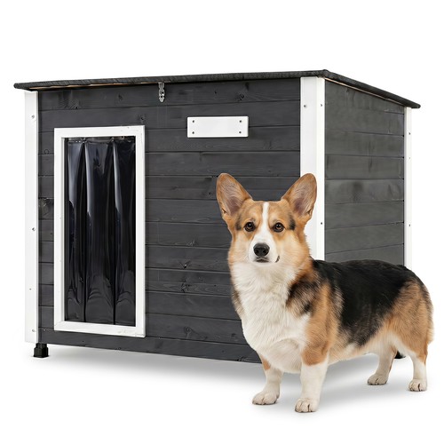 Wooden dog house - wooden,